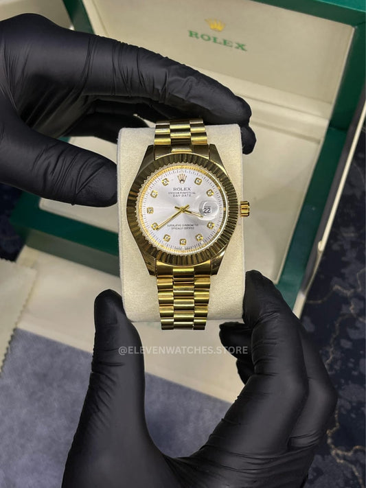 Rolex Oyster Perpetual | Date Just | Master Quality | Two tone Chain | Gold Dial