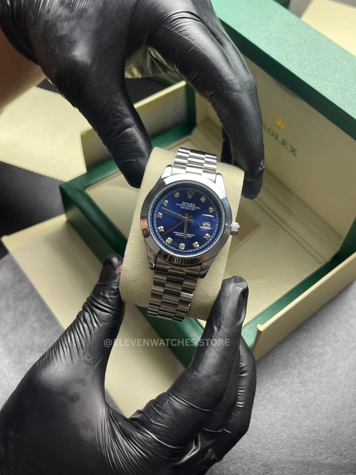 Rolex Oyster Perpetual | Date Just | Master Quality | Silver Chain | Blue Dial