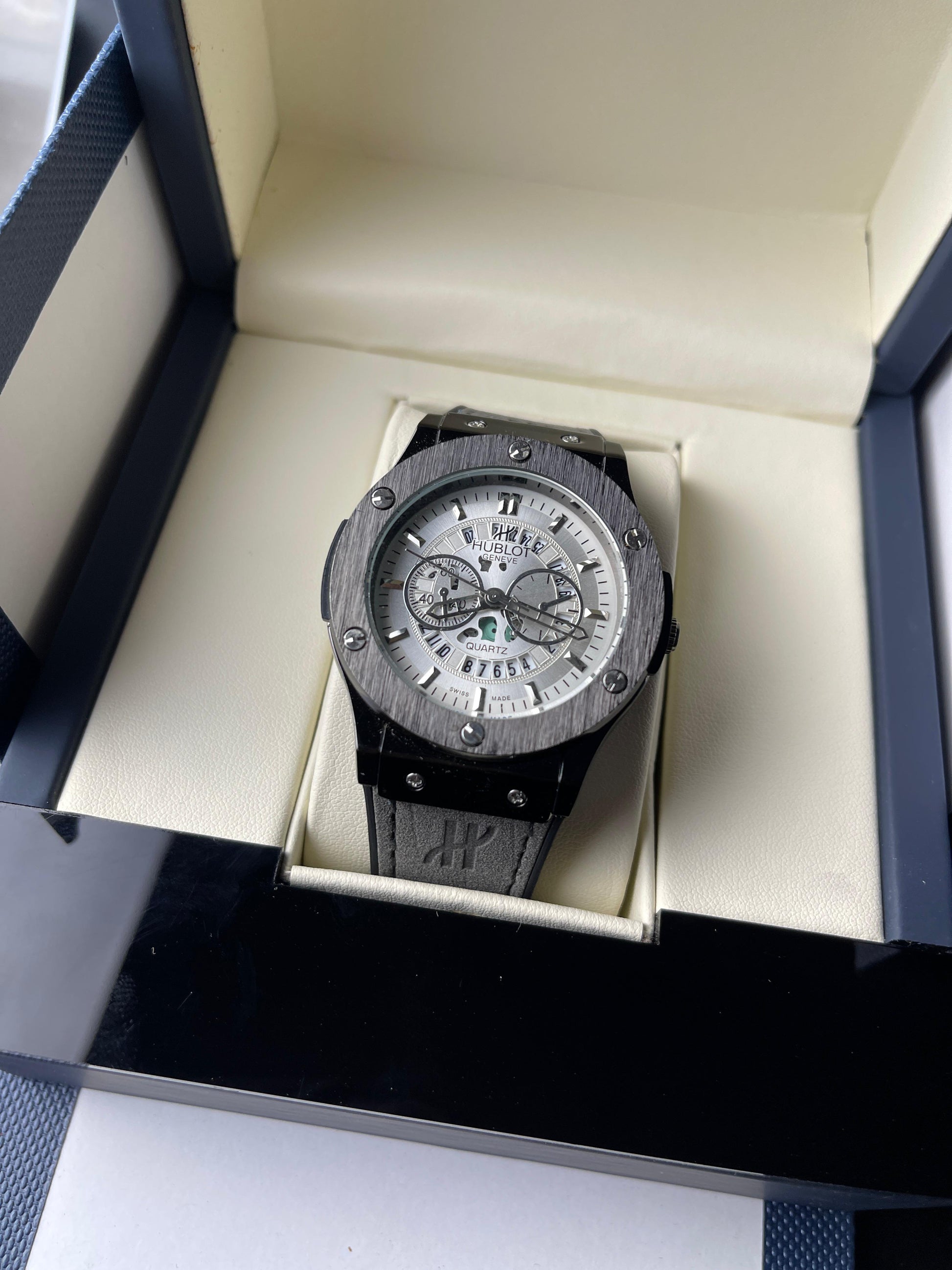 Hublot Big Bang | Master Quality | Grey Strap White Dial | Date Working - My Store