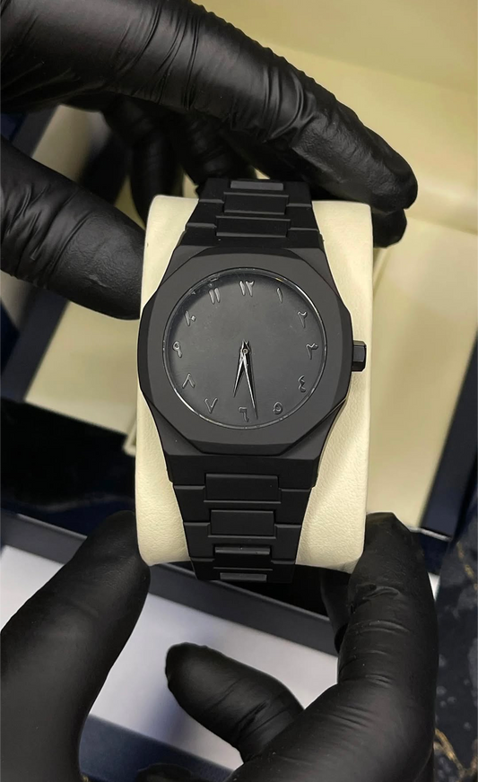 Aura Watch | Arabic Dial | Jet Black | Fibre Quality | Light Weight ( 47g )