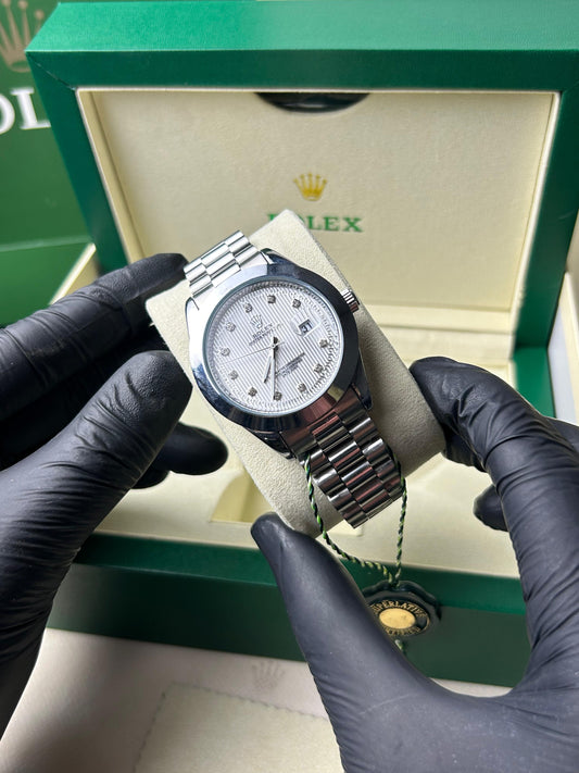 Rolex Oyster Perpetual | Date Just | Silver White | Quartz Movement | Master Quality